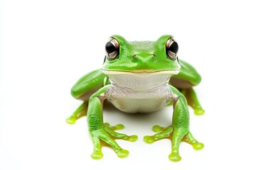 Obraz premium Green frog close-up