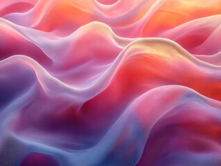 Obraz premium Soft Blue Wave Abstract Minimalist Illustration