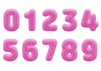 pink fur number 3D graphic