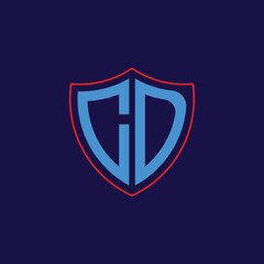 Corporate Shield Logo with Letter Combination