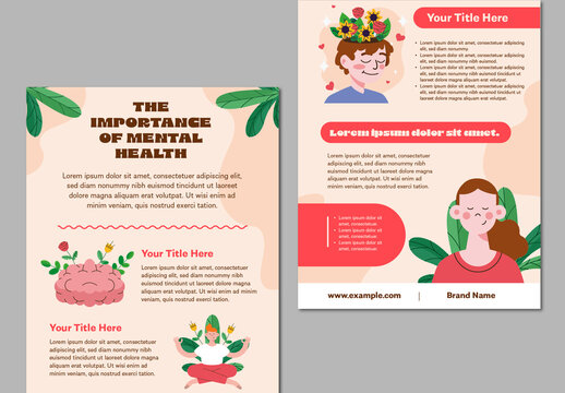Colorful Informative Mental Health Awareness Psychology Infographic