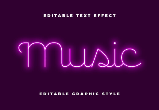 Fucshia Neon Cursive Elegant Light Script Text Effect