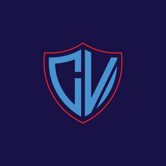 Corporate Shield Logo with Letter Combination