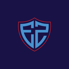 Corporate Shield Logo with Letter Combination