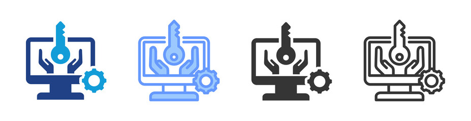 Access Management icon set multiple style collection