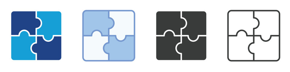 Puzzle Icons Collection – Multiple Vector Styles Icons