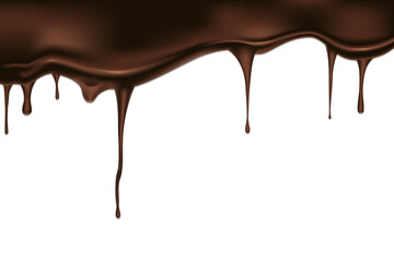 3D Isolated Chocolate Melting Object