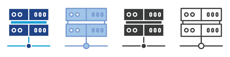 Server Icons Collection – Multiple Vector Styles Icons