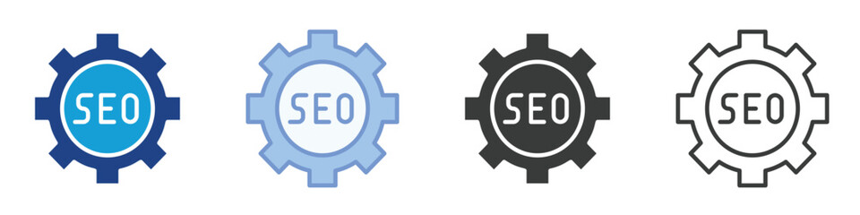 Setting SEO Icons Collection – Multiple Vector Styles Icons