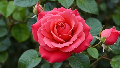 Vibrant Pink Rose Blossom Close-up, Garden Flower