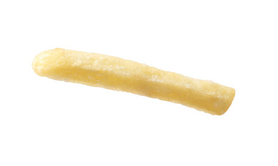 One delicious French fry isolated on white