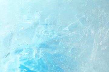 Texture of clear ice as background, closeup