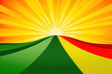 Sunrise over rolling hills