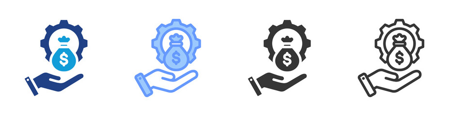 Compensation icon set multiple style collection