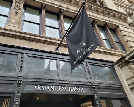 Armani Exchange store on Broadway in SOHO, NYC, USA. Photo by Artist Nadia Russ.