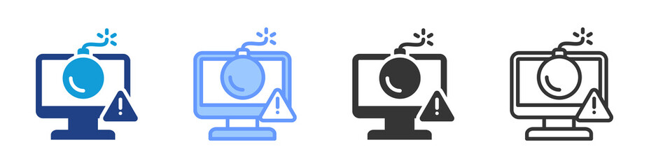 Doos Attack icon set multiple style collection