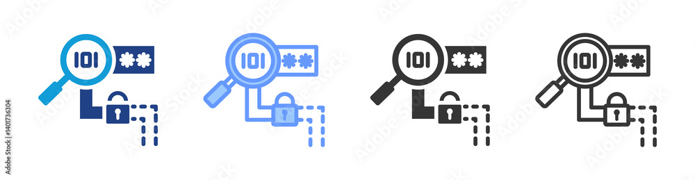Aufkleber Decode icon set multiple style collection
