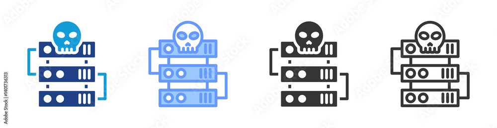 Poster Infected Server icon set multiple style collection