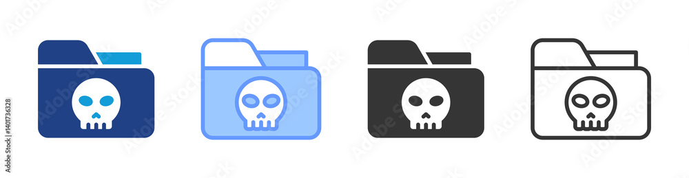 Aufkleber Infected Folder icon set multiple style collection