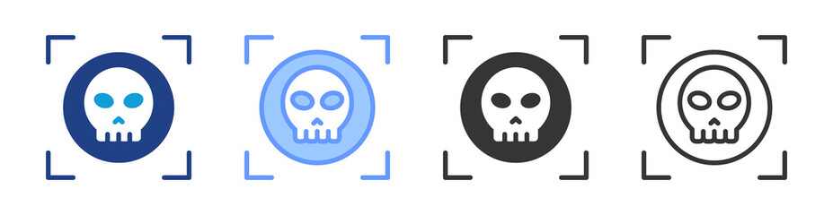 Danger Scan icon set multiple style collection