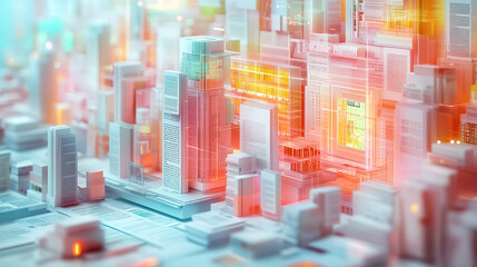 Fototapeta premium abstract city lights