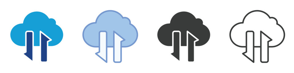 Transfer data Icons Collection – Multiple Vector Styles Icons