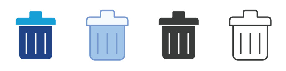 Trash Icons Collection – Multiple Vector Styles Icons