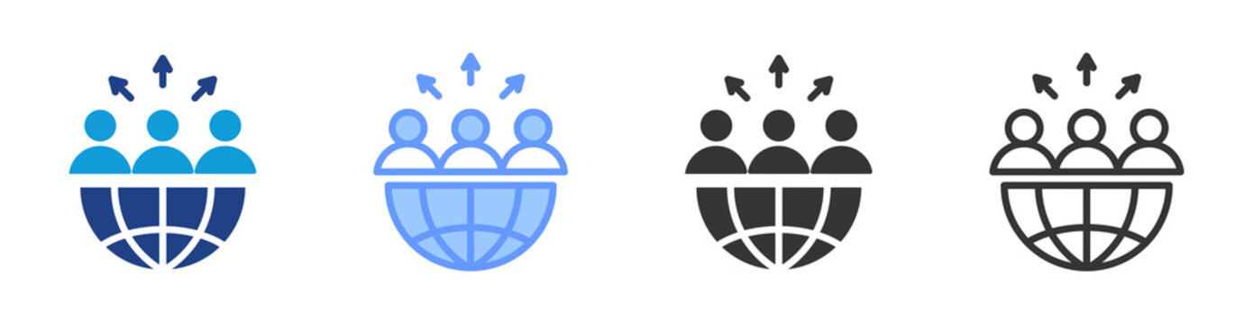 Outsource icon set multiple style collection