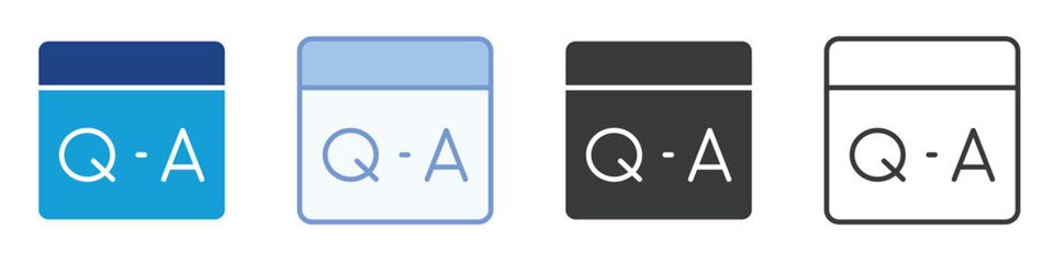 Web QnA Icons Collection – Multiple Vector Styles Icons