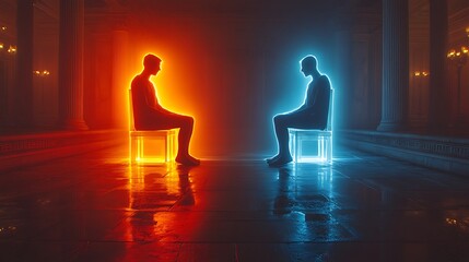 AI-powered divorce mediator parsing digital assets, emotion algorithms suggesting custody terms, blockchain alimony contracts