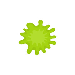 Liquid toxic drop. Flowing green sticky liquid. Vector illustration with toxic blob