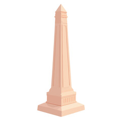 a Obelisk , vector silhouette illustration, isolated white background