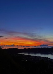 sunset in the mountains