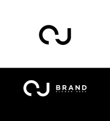 Obraz premium Modern Monogram CJ Logo Design Brand Identity, Minimalist, Intertwined, Elegant, Stylish