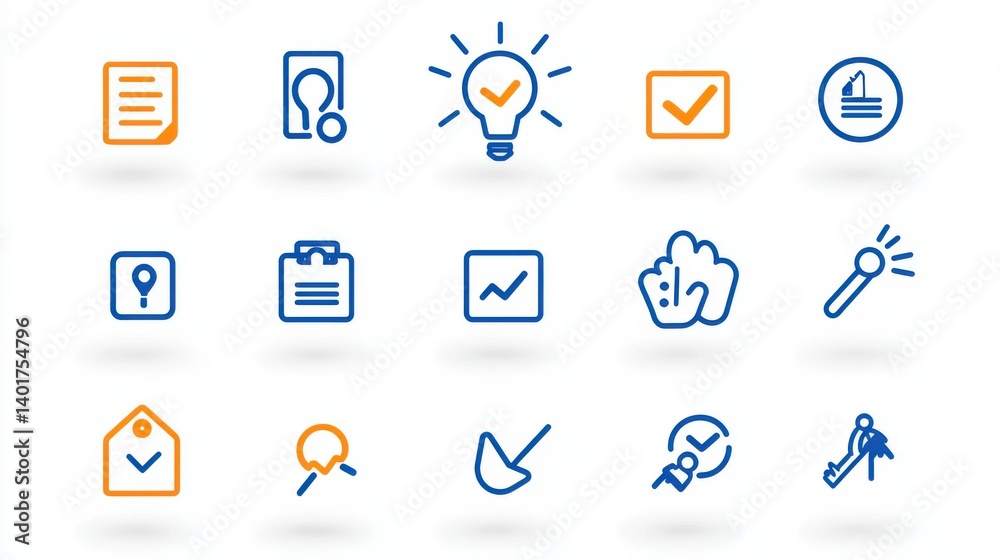 Poster a comprehensive set of icons representing various aspects of customer satisfaction service review pr