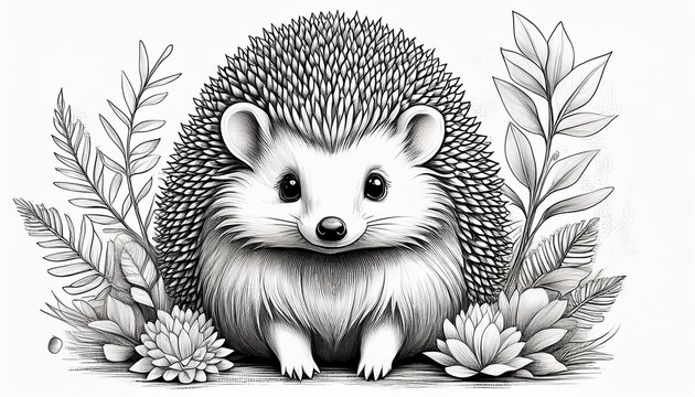 Ausmalbilder - Igel