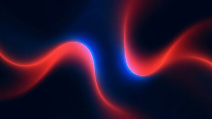 Fototapeta premium Abstract Red and Blue Glowing Curves
