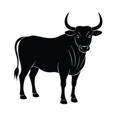 Isolated Bull Farm Animal Vector Art