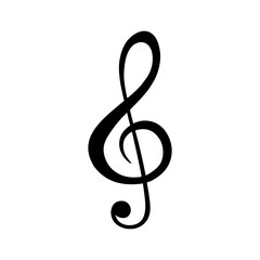 Obraz premium treble clef on white background