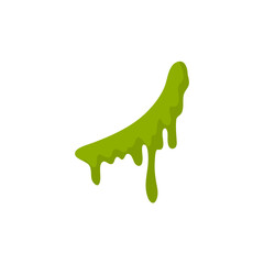 Matcha flavor melts and drips. Vector illustration 