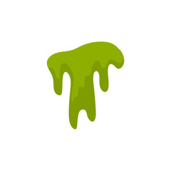 Matcha flavor melts and drips. Vector illustration 