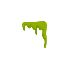 Matcha flavor melts and drips. Vector illustration 