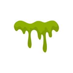 Matcha flavor melts and drips. Vector illustration 