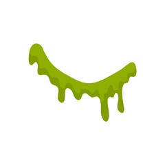 Matcha flavor melts and drips. Vector illustration 