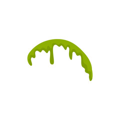 Matcha flavor melts and drips. Vector illustration 