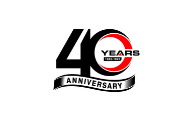 Illustration vector graphic of 40 years anniversary logo design template