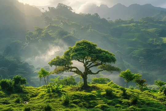 Environmental tribute: Day of Trees in Colombia honors nature, preserving landscapes, raising awareness sustainability, reflecting nation commitment to protecting greenery, forests.
