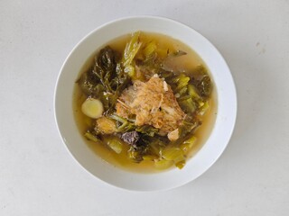 Fish salted vegetables soup 