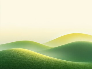Obraz premium Gentle Green Hills Landscape