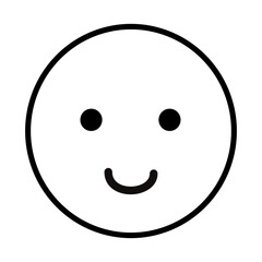 シンプル表情アイコン　白黒
